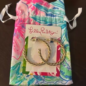 Lilly Pulitzer Gold Hoop Earrings